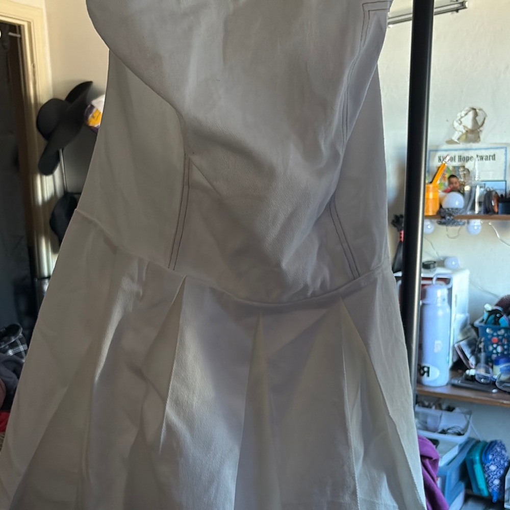 Forever 21 Cream Asymmetrical A-line Dress